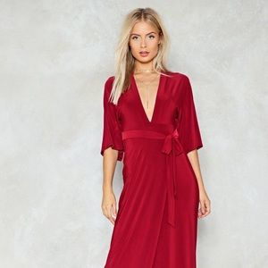 Nasty gal wrap batwing dress